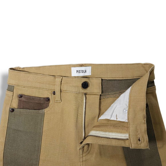 NWOT Pistola Charlie Transitions Colorblock High Rise Straight Jeans Sz. 26x27 - Picture 4 of 10